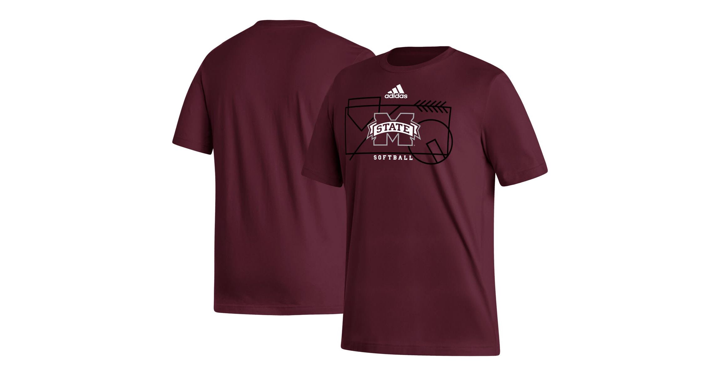 NCAA Mississippi State Bulldogs Locker Lines Softball Fresh T-Shirt