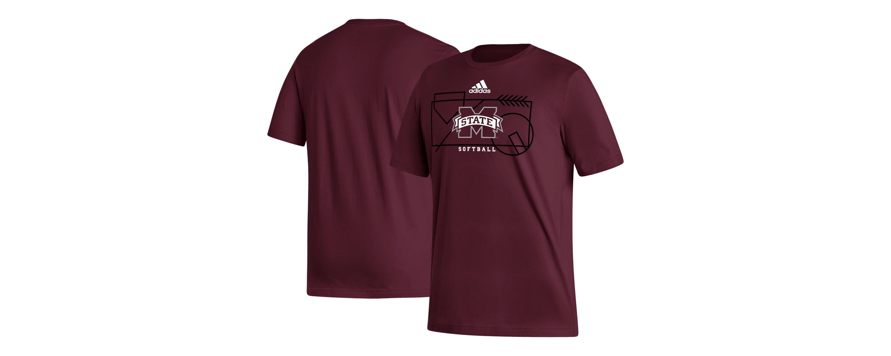 NCAA Mississippi State Bulldogs Locker Lines Softball Fresh T-Shirt