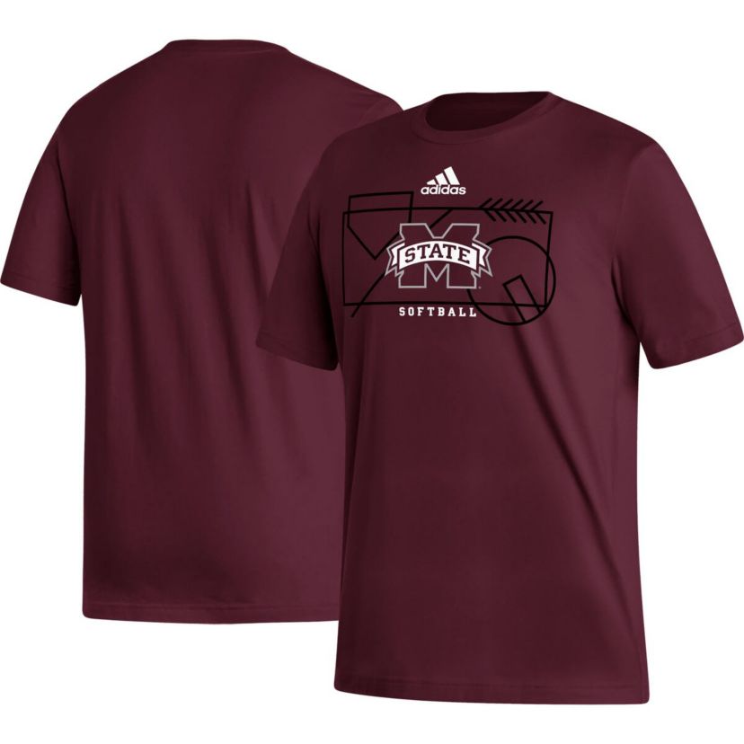 NCAA Mississippi State Bulldogs Locker Lines Softball Fresh T-Shirt
