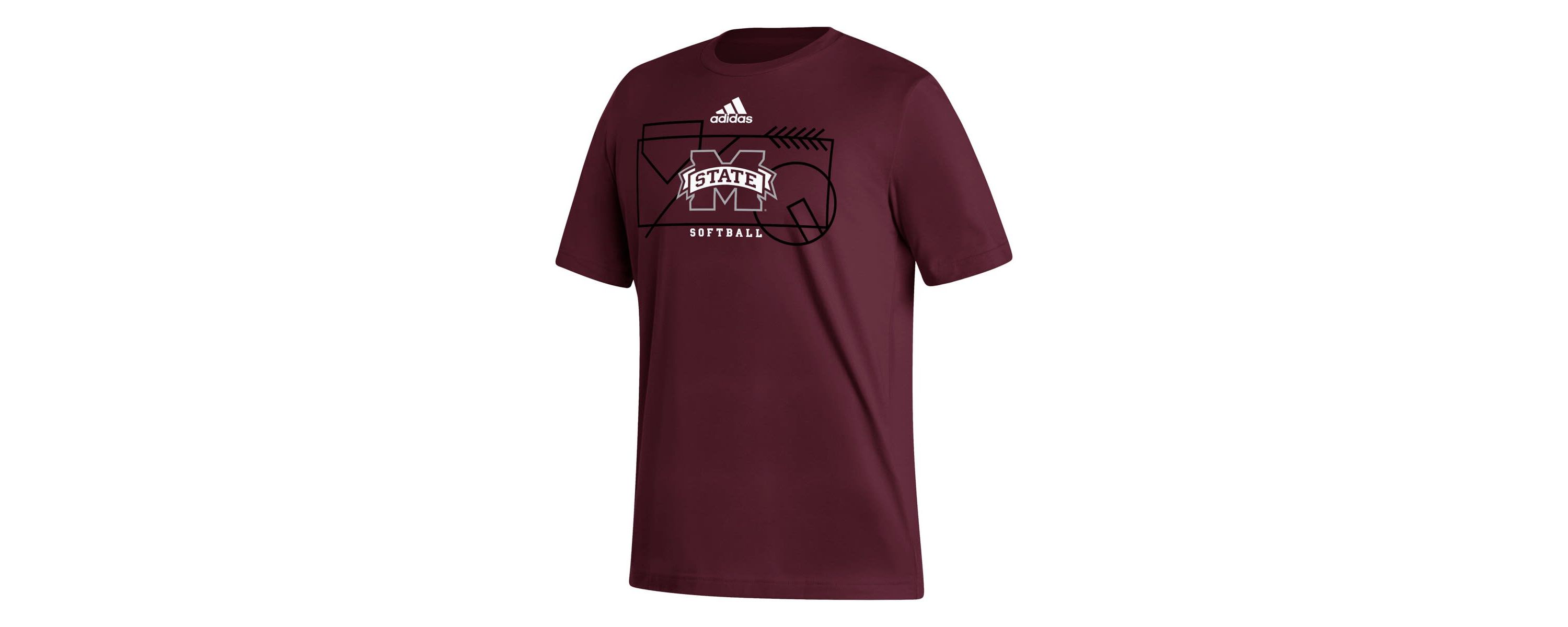 NCAA Mississippi State Bulldogs Locker Lines Softball Fresh T-Shirt