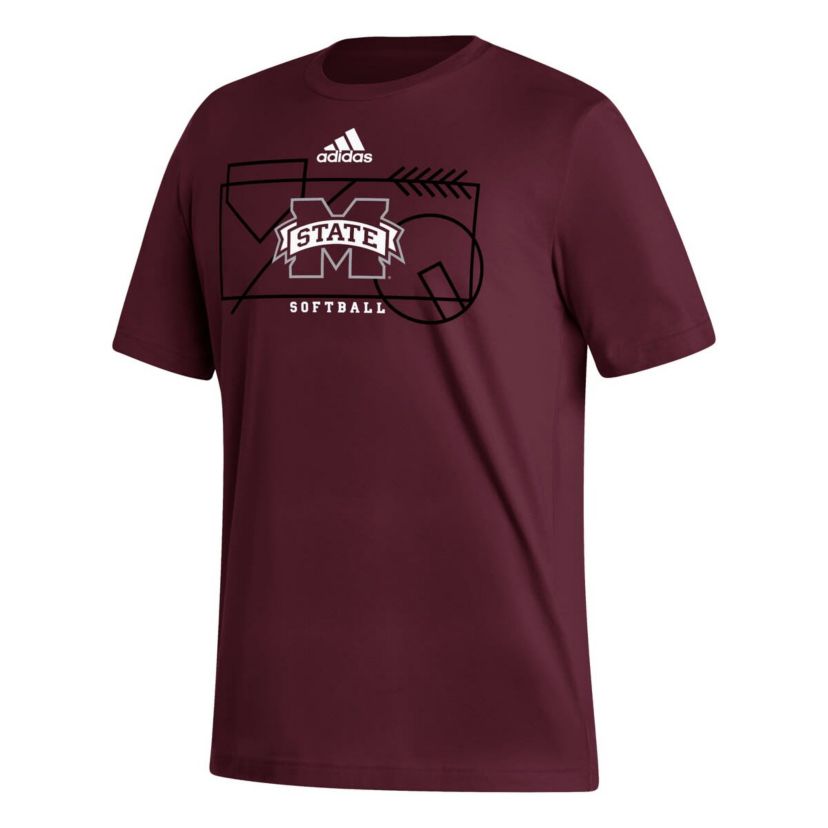NCAA Mississippi State Bulldogs Locker Lines Softball Fresh T-Shirt