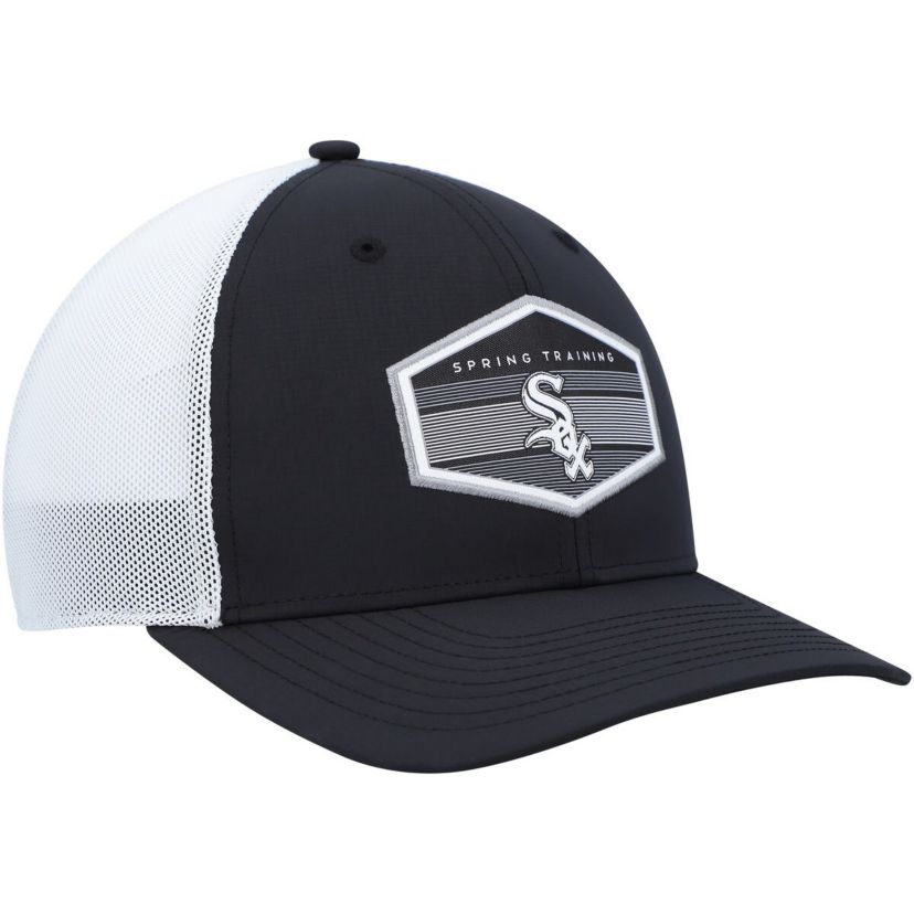 Chicago White Sox MLB Black/White Chicago Sox Spring Training Burgess Trucker Adjustable Hat