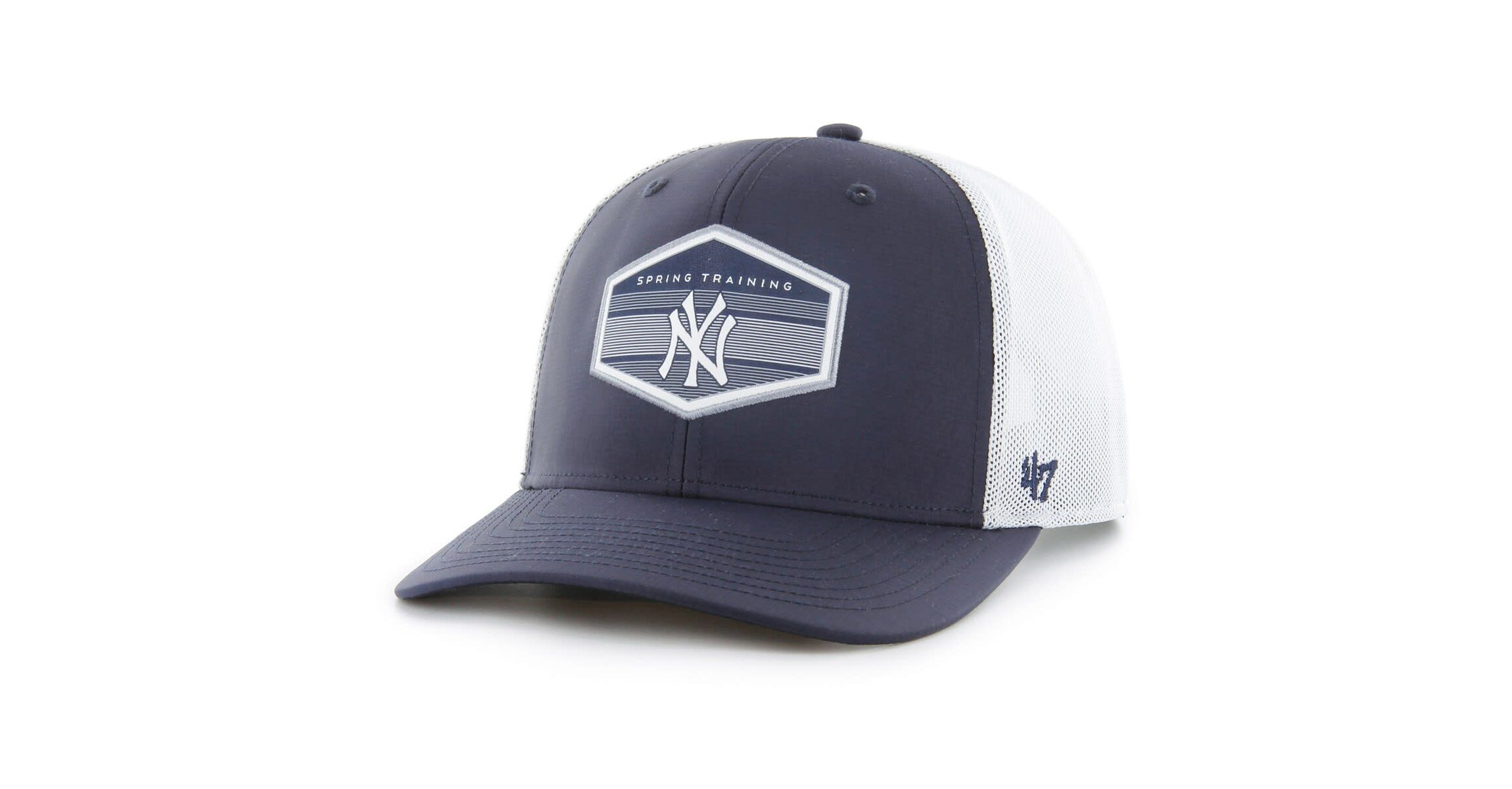 MLB Navy/White New York Yankees Spring Training Burgess Trucker Adjustable Hat