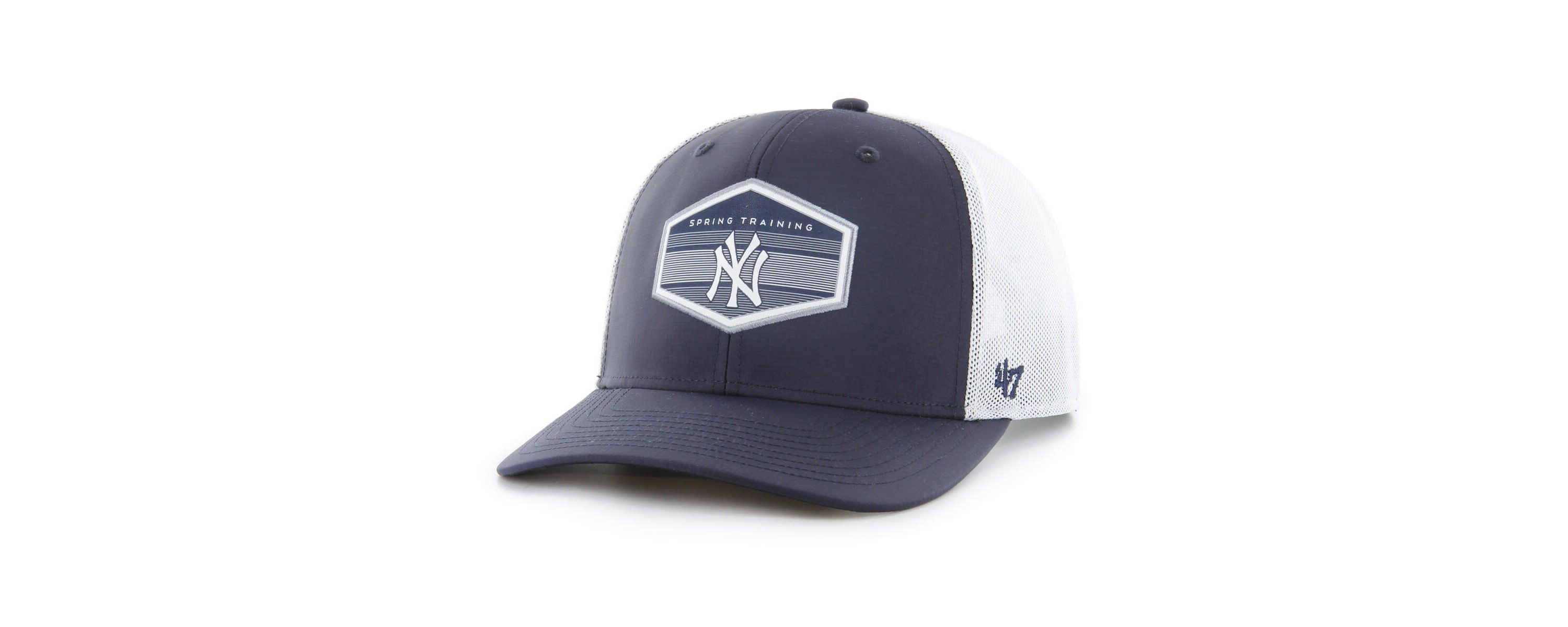 MLB Navy/White New York Yankees Spring Training Burgess Trucker Adjustable Hat