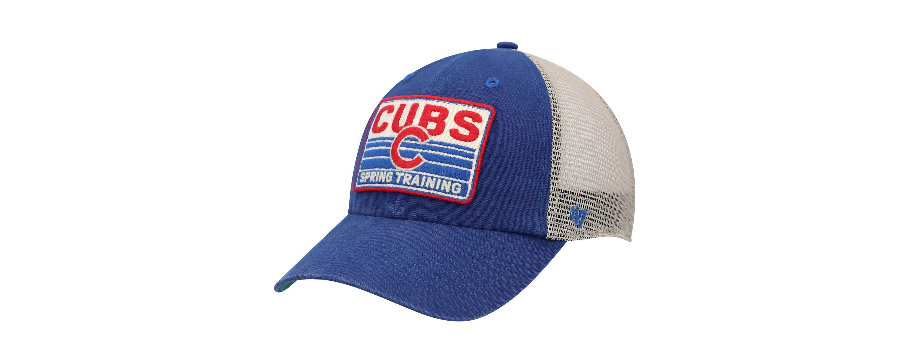 MLB Royal/Tan Chicago Cubs Four Stroke Clean Up Trucker Snapback Hat