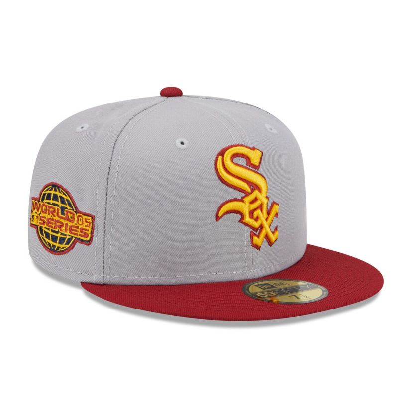 Chicago White Sox MLB Gray/Red Chicago Sox Undervisor 59FIFTY Fitted Hat