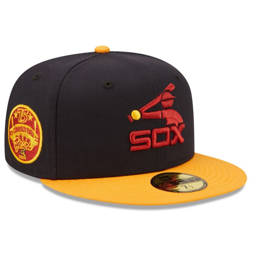 Chicago White Sox MLB Navy/Gold Chicago Sox Primary Logo 59FIFTY Fitted Hat