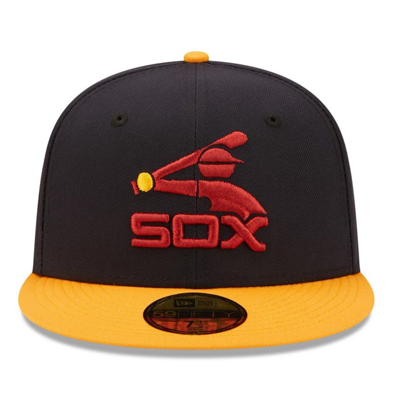 Chicago White Sox MLB Navy/Gold Chicago Sox Primary Logo 59FIFTY Fitted Hat