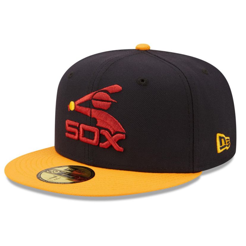 Chicago White Sox MLB Navy/Gold Chicago Sox Primary Logo 59FIFTY Fitted Hat