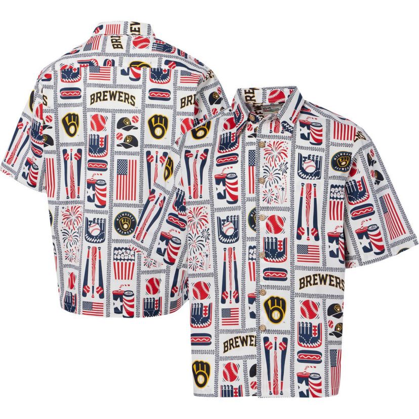 MLB Milwaukee Brewers Americana Button-Up Shirt