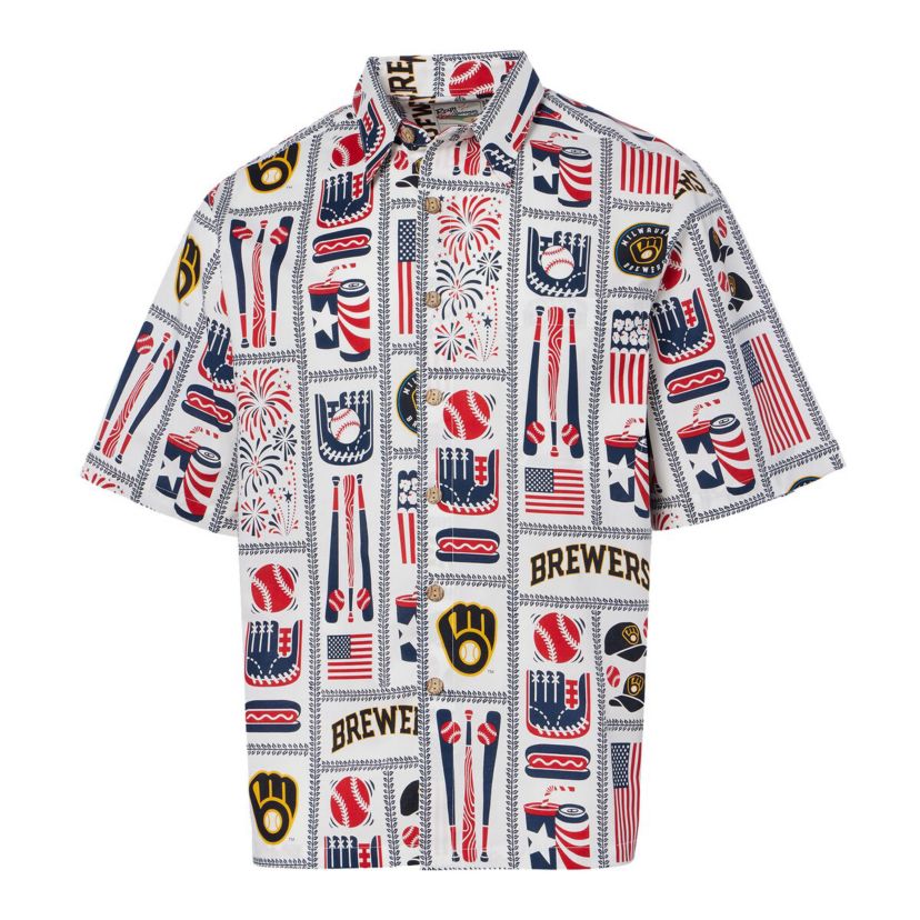 MLB Milwaukee Brewers Americana Button-Up Shirt