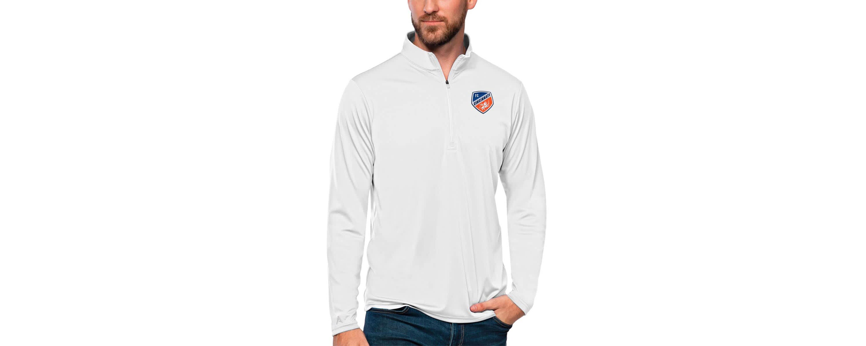MLS FC Cincinnati Tribute Quarter-Zip Pullover Top