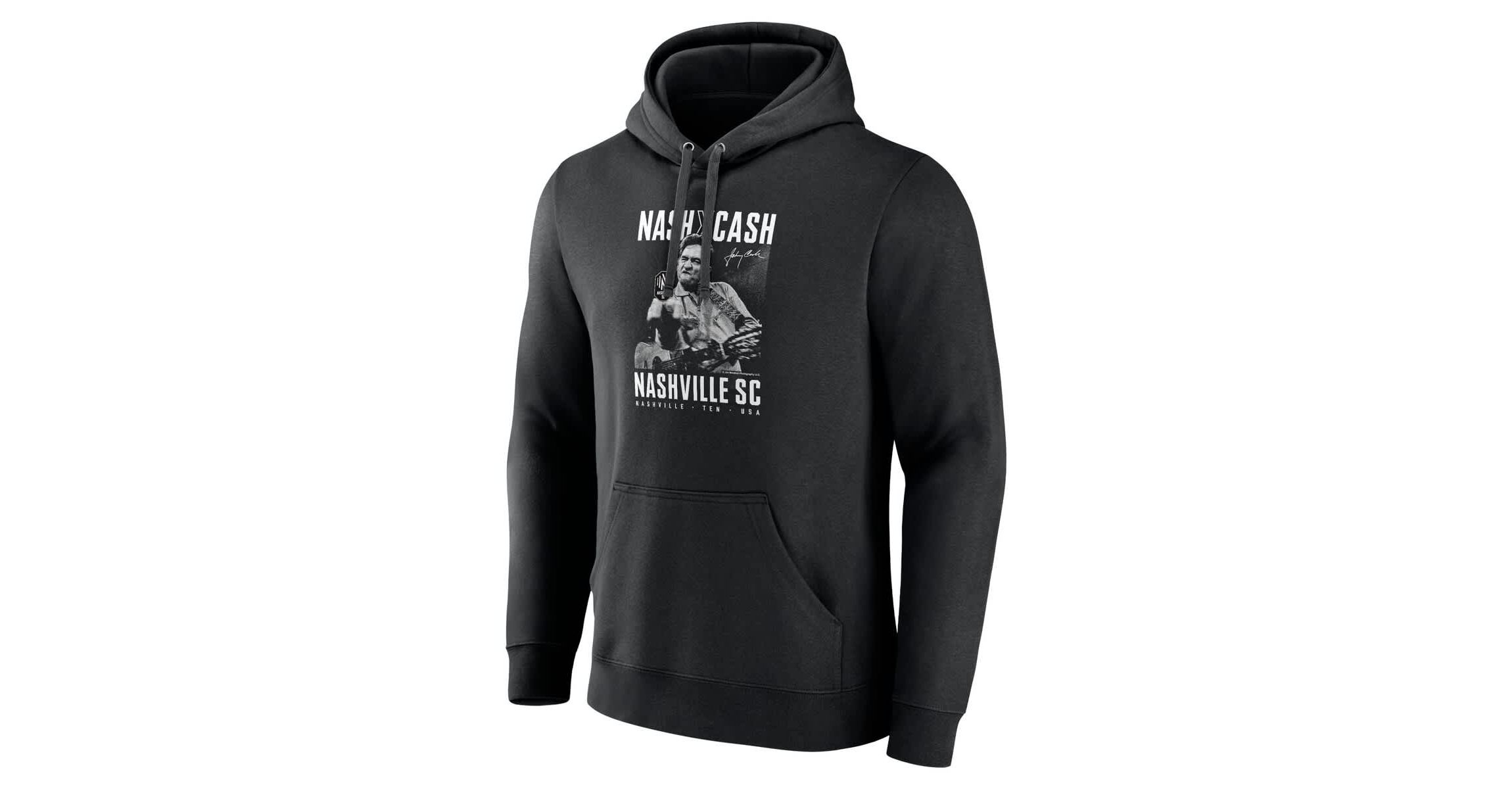 MLS Fanatics Nashville SC Johnny Cash Finger Pullover Hoodie