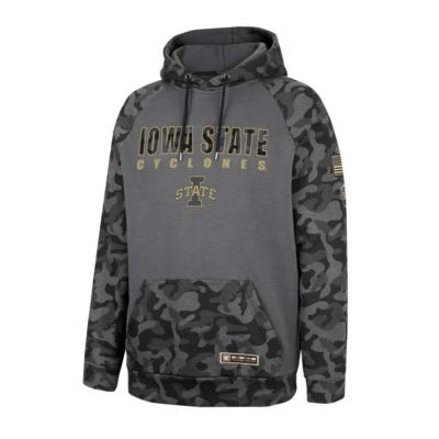 NCAA Iowa State Cyclones OHT Military Appreciation Stack Raglan Pullover Hoodie
