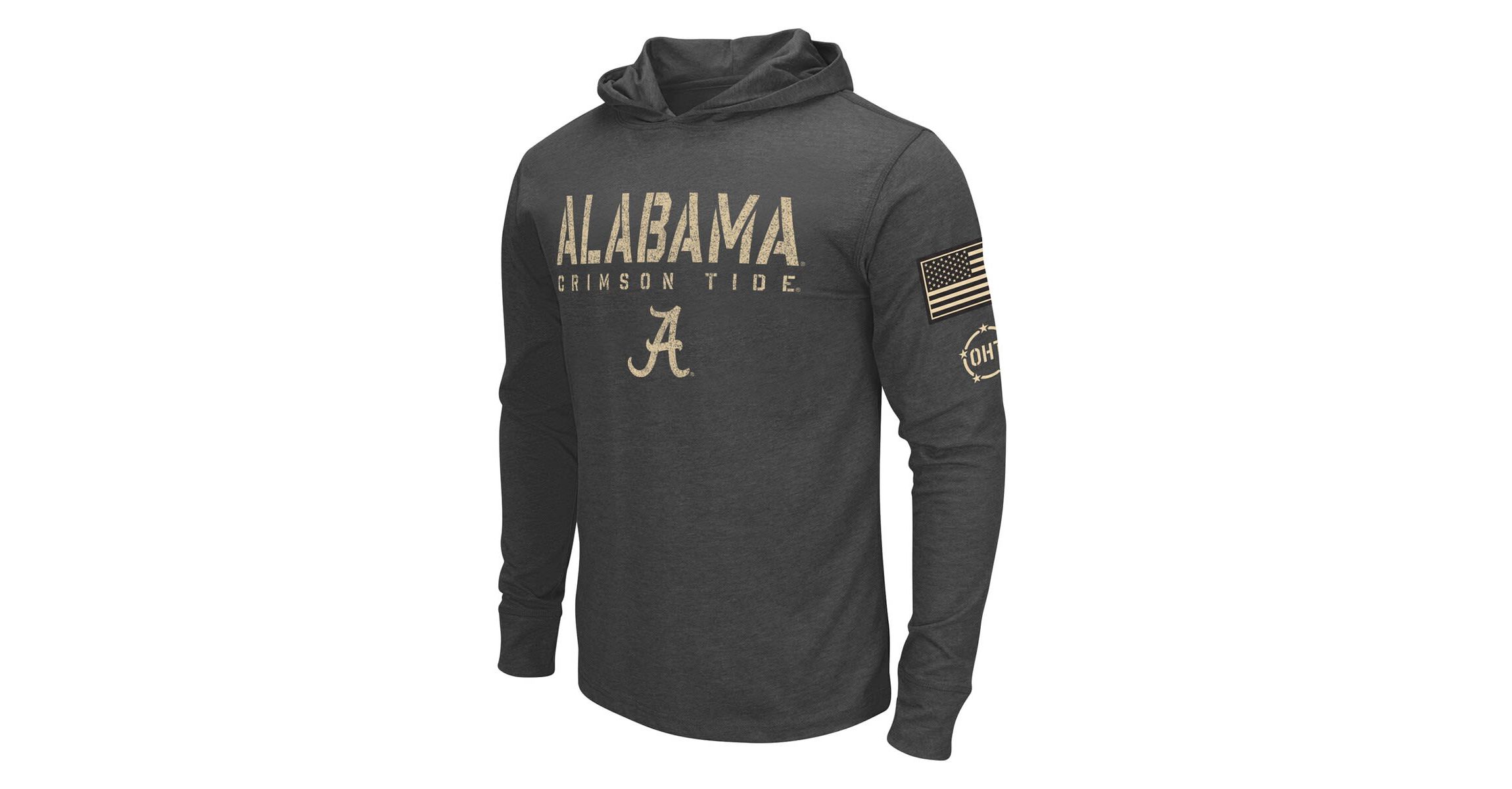 Alabama Crimson Tide NCAA Alabama Tide Team OHT Military Appreciation Long Sleeve Hoodie T-Shirt