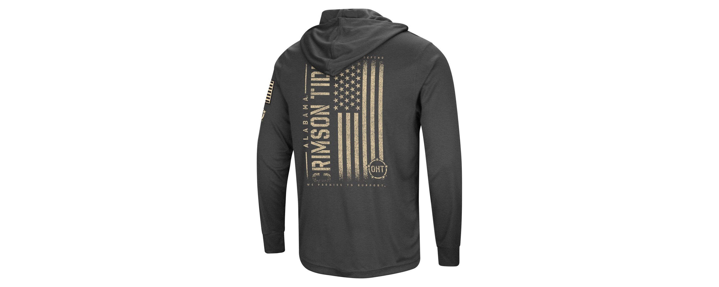 Alabama Crimson Tide NCAA Alabama Tide Team OHT Military Appreciation Long Sleeve Hoodie T-Shirt