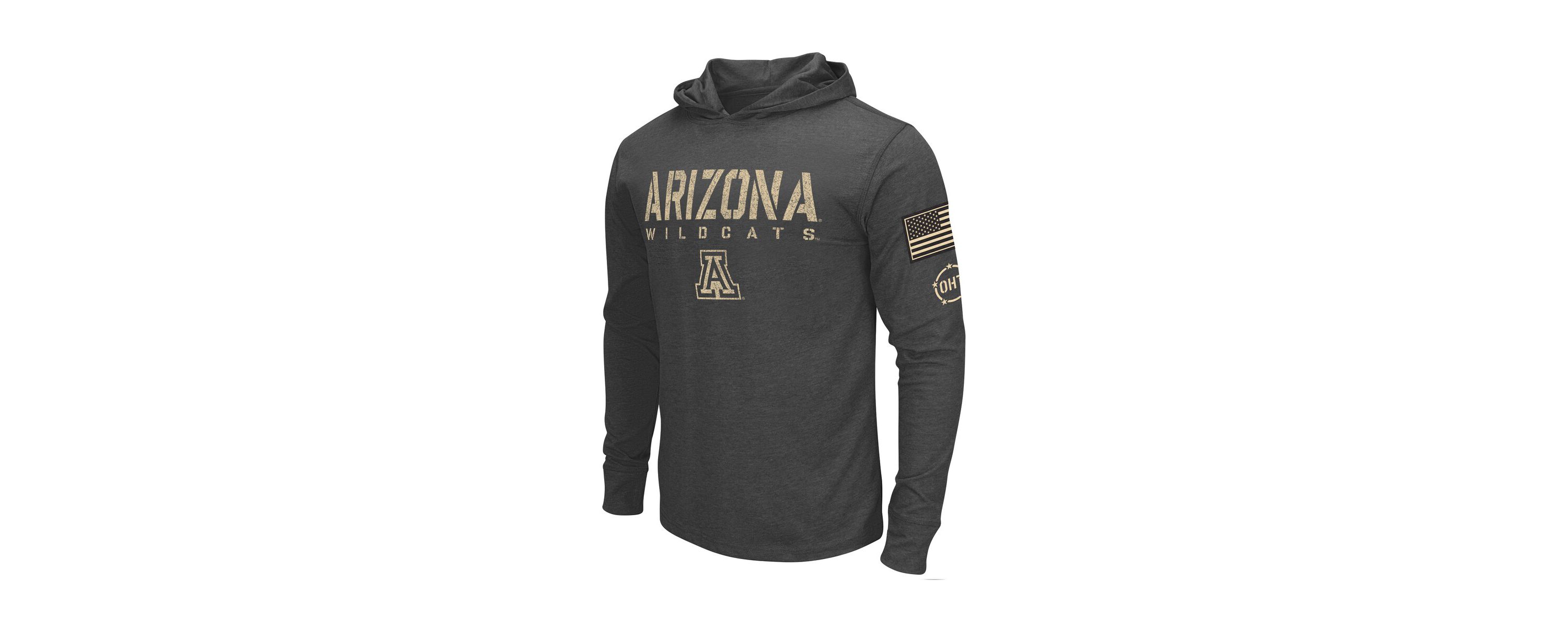 NCAA Arizona Wildcats Team OHT Military Appreciation Long Sleeve Hoodie T-Shirt