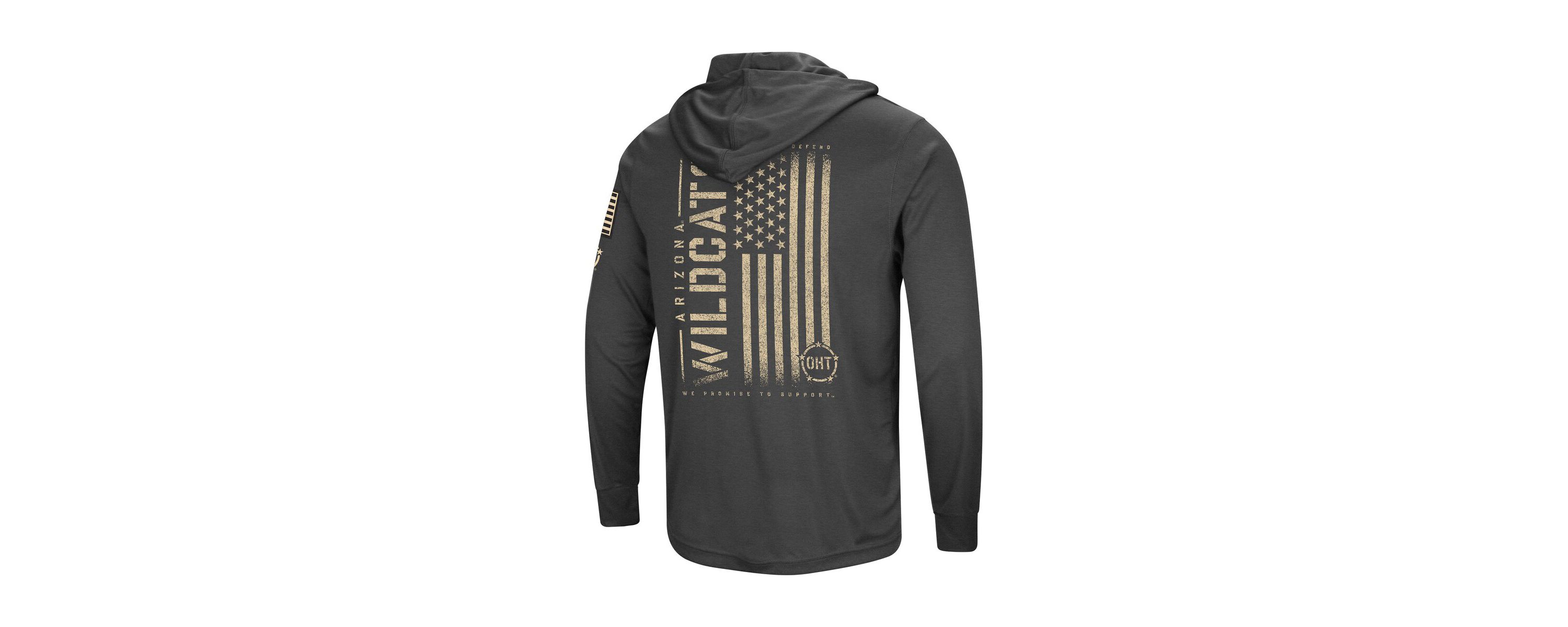 NCAA Arizona Wildcats Team OHT Military Appreciation Long Sleeve Hoodie T-Shirt