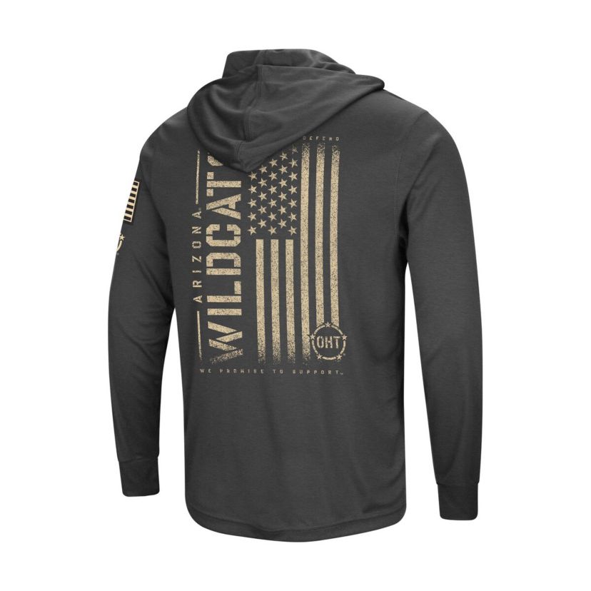 NCAA Arizona Wildcats Team OHT Military Appreciation Long Sleeve Hoodie T-Shirt