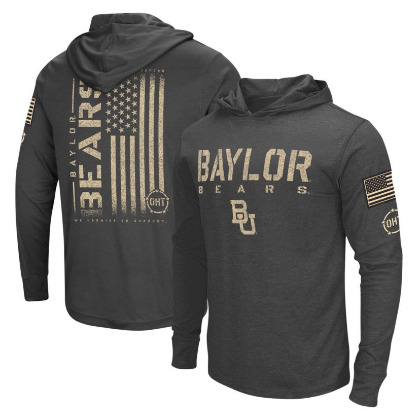NCAA Baylor Bears Team OHT Military Appreciation Long Sleeve Hoodie T-Shirt