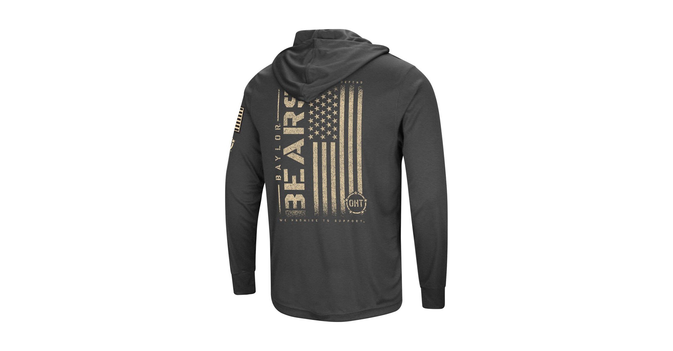 NCAA Baylor Bears Team OHT Military Appreciation Long Sleeve Hoodie T-Shirt