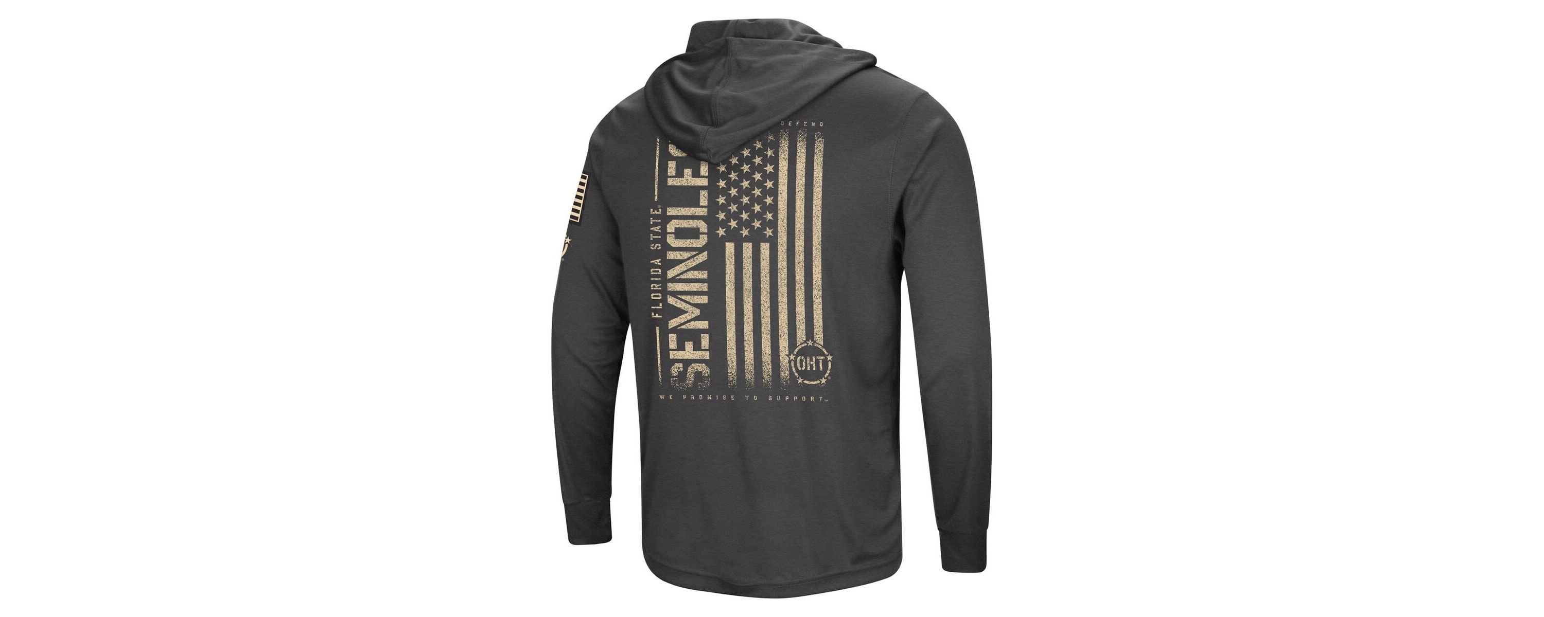 NCAA Florida State Seminoles Team OHT Military Appreciation Long Sleeve Hoodie T-Shirt