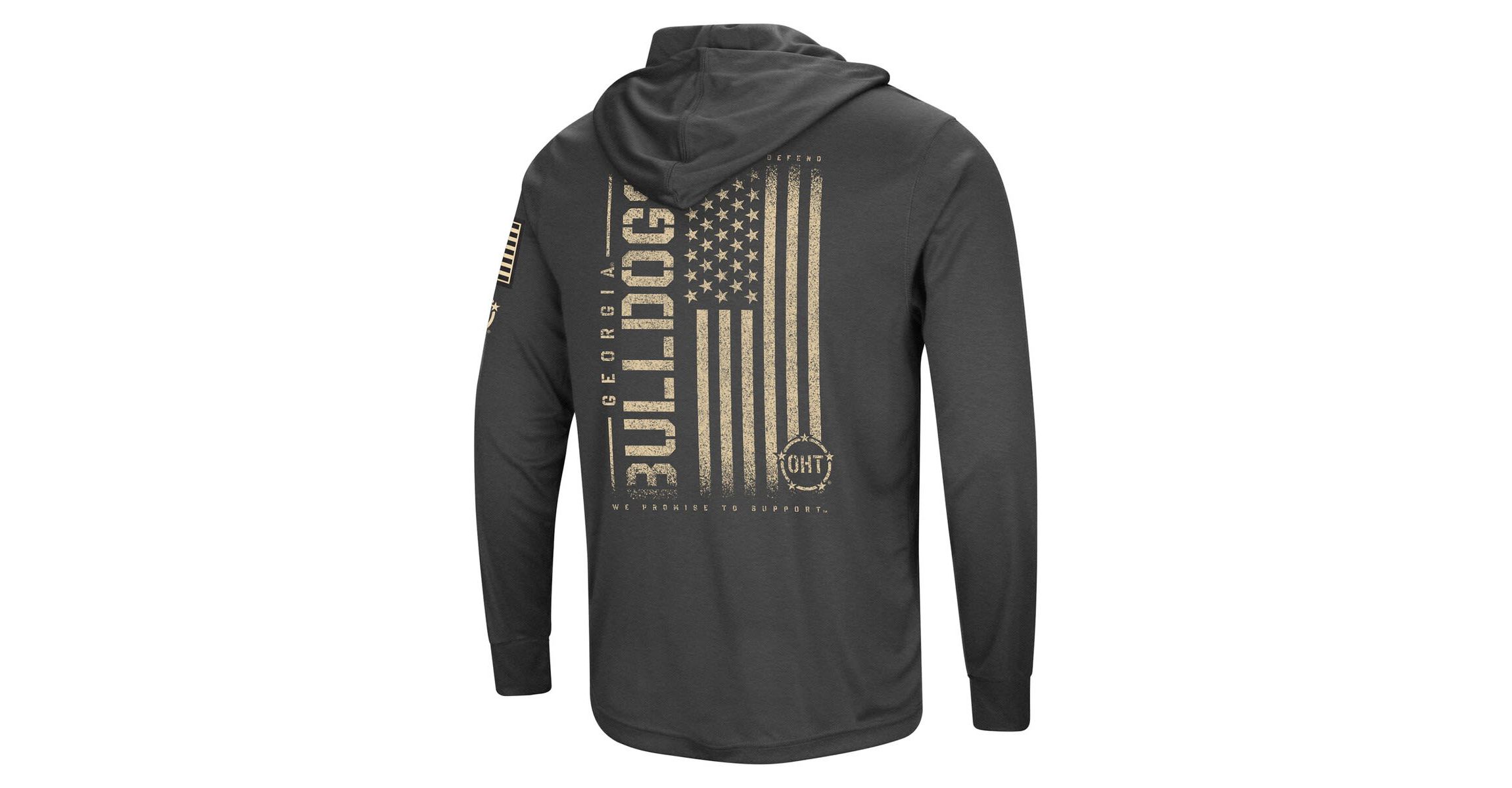 NCAA Georgia Bulldogs Team OHT Military Appreciation Long Sleeve Hoodie T-Shirt