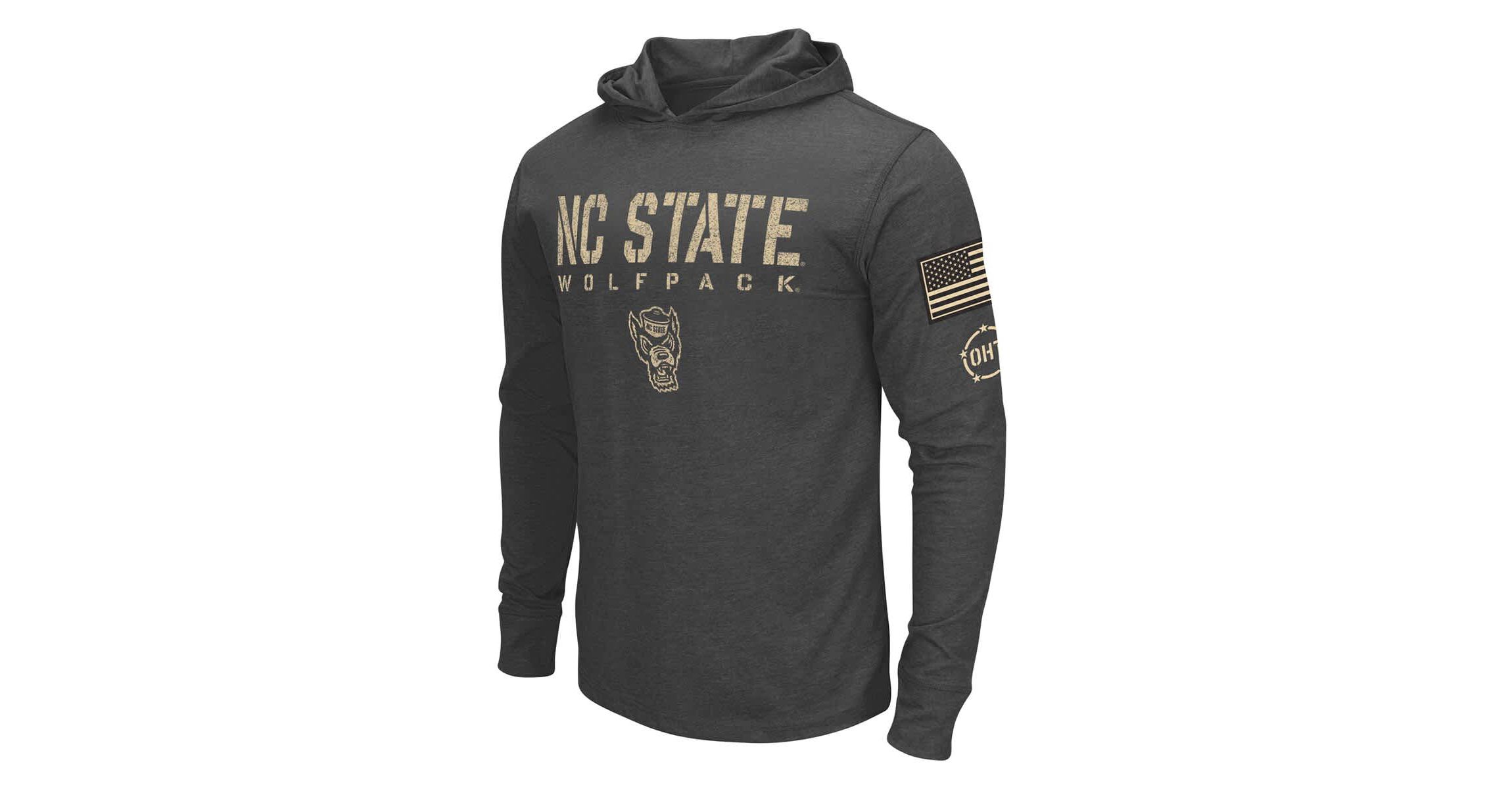 NCAA NC State Wolfpack Team OHT Military Appreciation Long Sleeve Hoodie T-Shirt