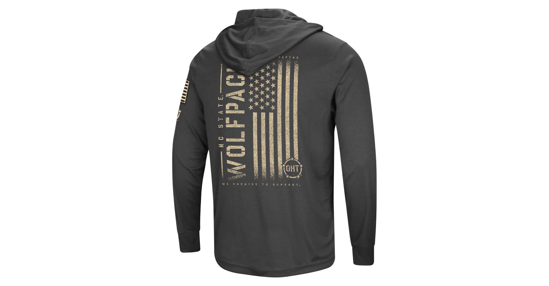 NCAA NC State Wolfpack Team OHT Military Appreciation Long Sleeve Hoodie T-Shirt