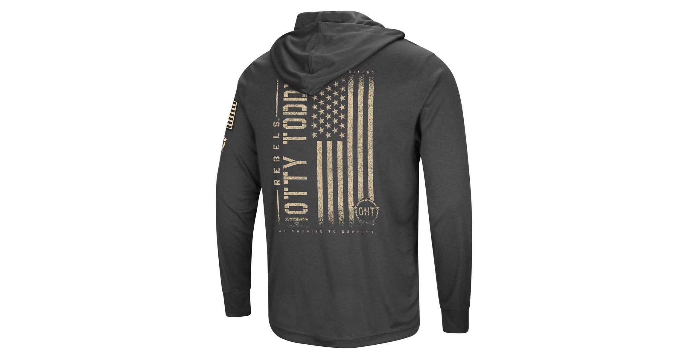 NCAA Ole Miss Rebels Team OHT Military Appreciation Long Sleeve Hoodie T-Shirt