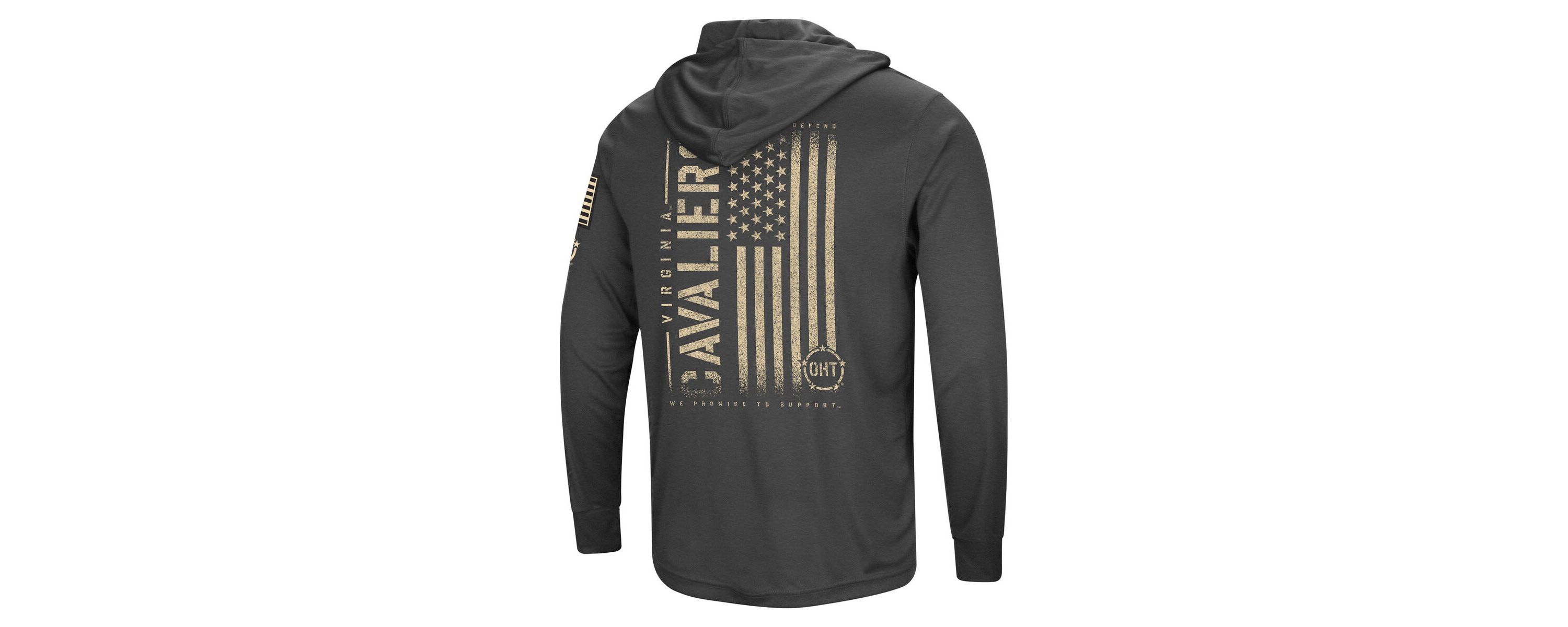 NCAA Virginia Cavaliers Team OHT Military Appreciation Long Sleeve Hoodie T-Shirt