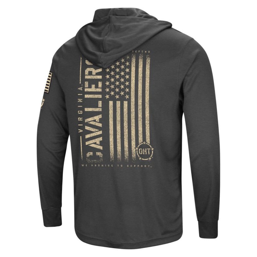NCAA Virginia Cavaliers Team OHT Military Appreciation Long Sleeve Hoodie T-Shirt