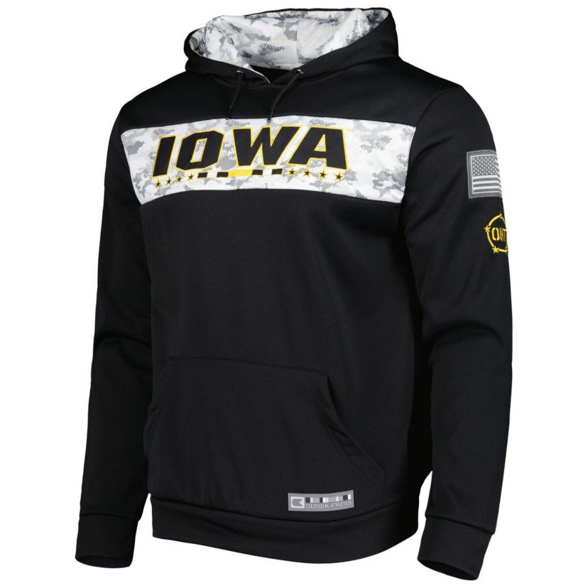 NCAA Iowa Hawkeyes OHT Military Appreciation Team Color Pullover Hoodie