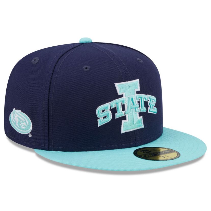 NCAA Navy/Light Iowa State Cyclones 59FIFTY Fitted Hat