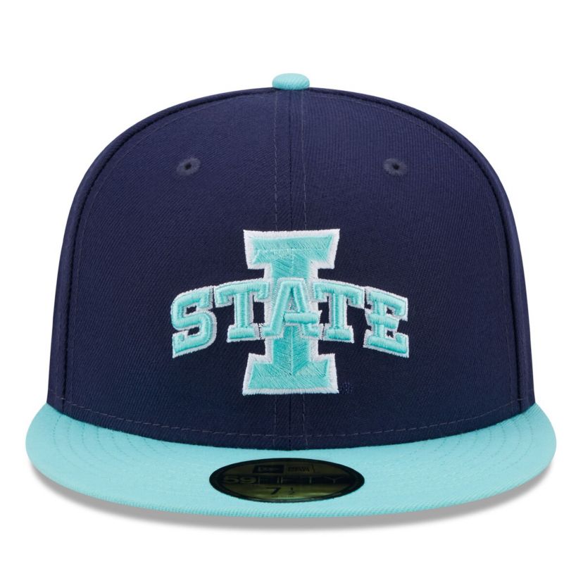 NCAA Navy/Light Iowa State Cyclones 59FIFTY Fitted Hat