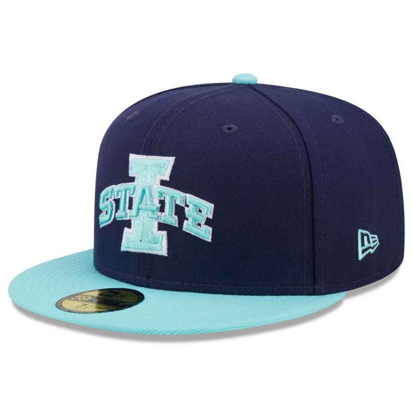 NCAA Navy/Light Iowa State Cyclones 59FIFTY Fitted Hat