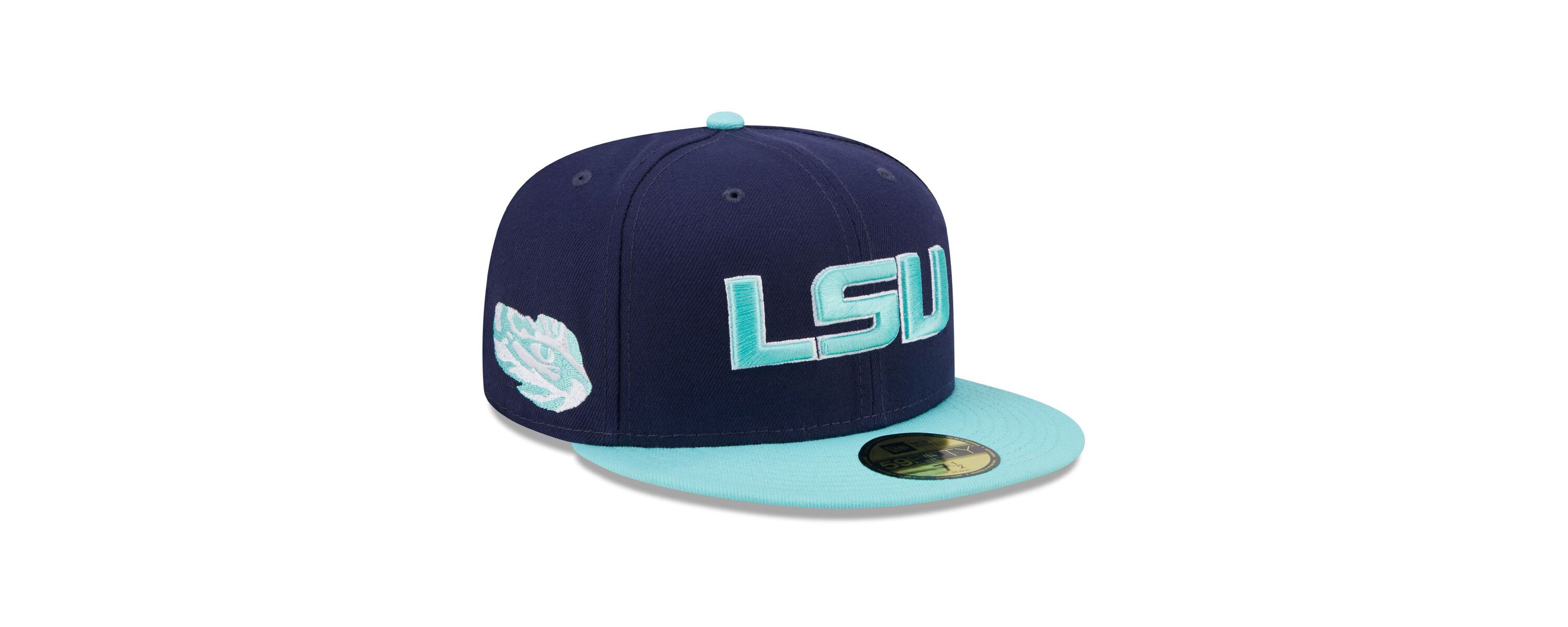 NCAA Navy/Light LSU Tigers 59FIFTY Fitted Hat