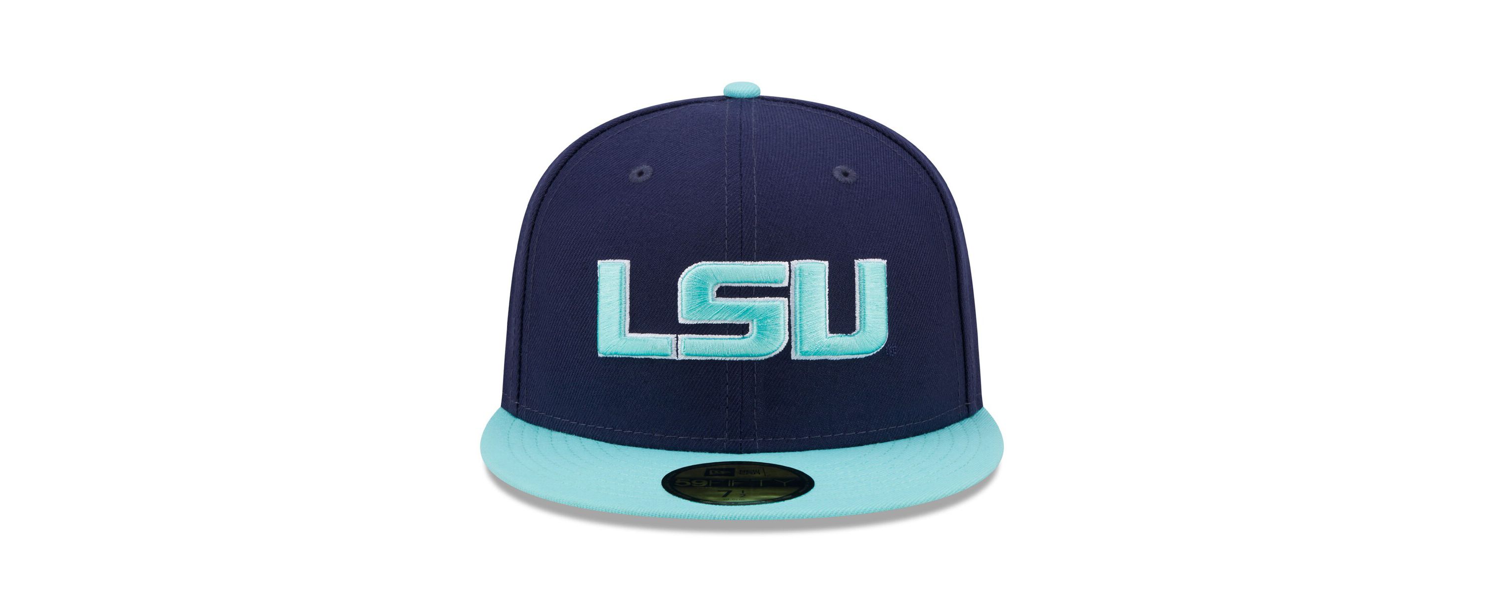 NCAA Navy/Light LSU Tigers 59FIFTY Fitted Hat