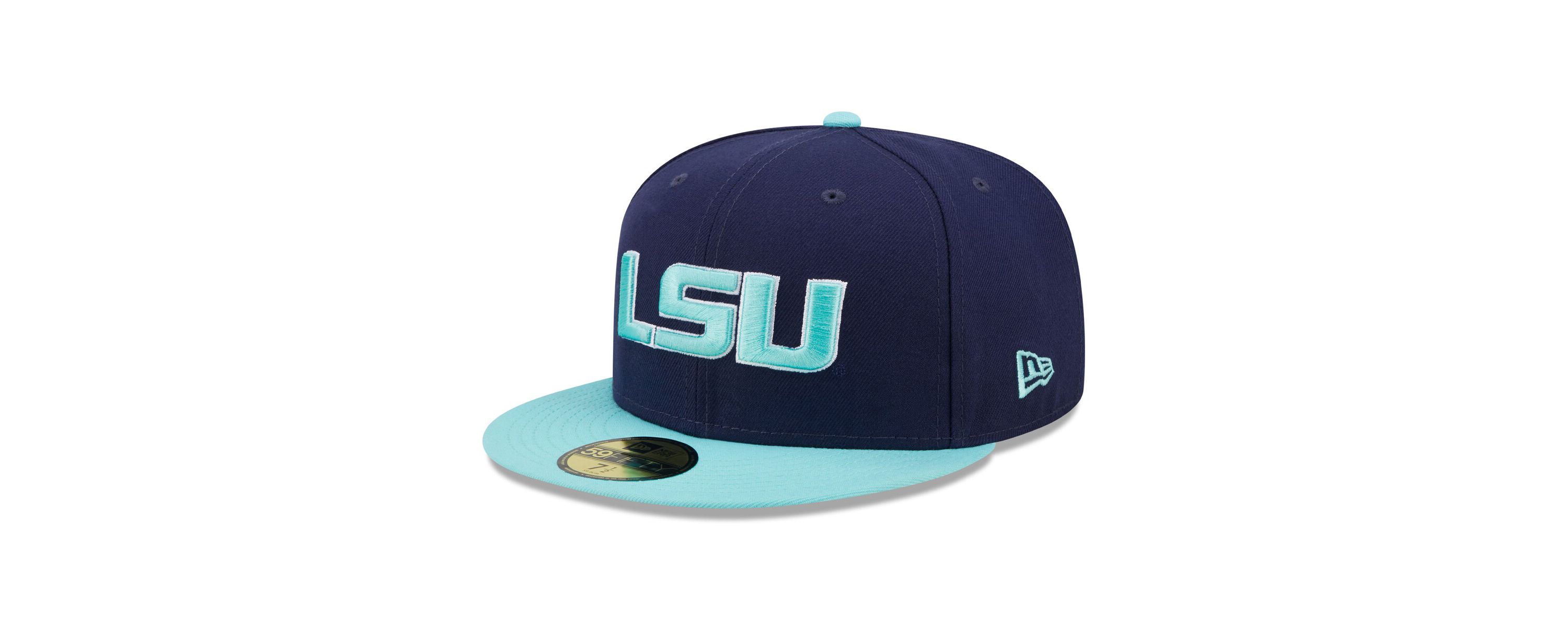 NCAA Navy/Light LSU Tigers 59FIFTY Fitted Hat