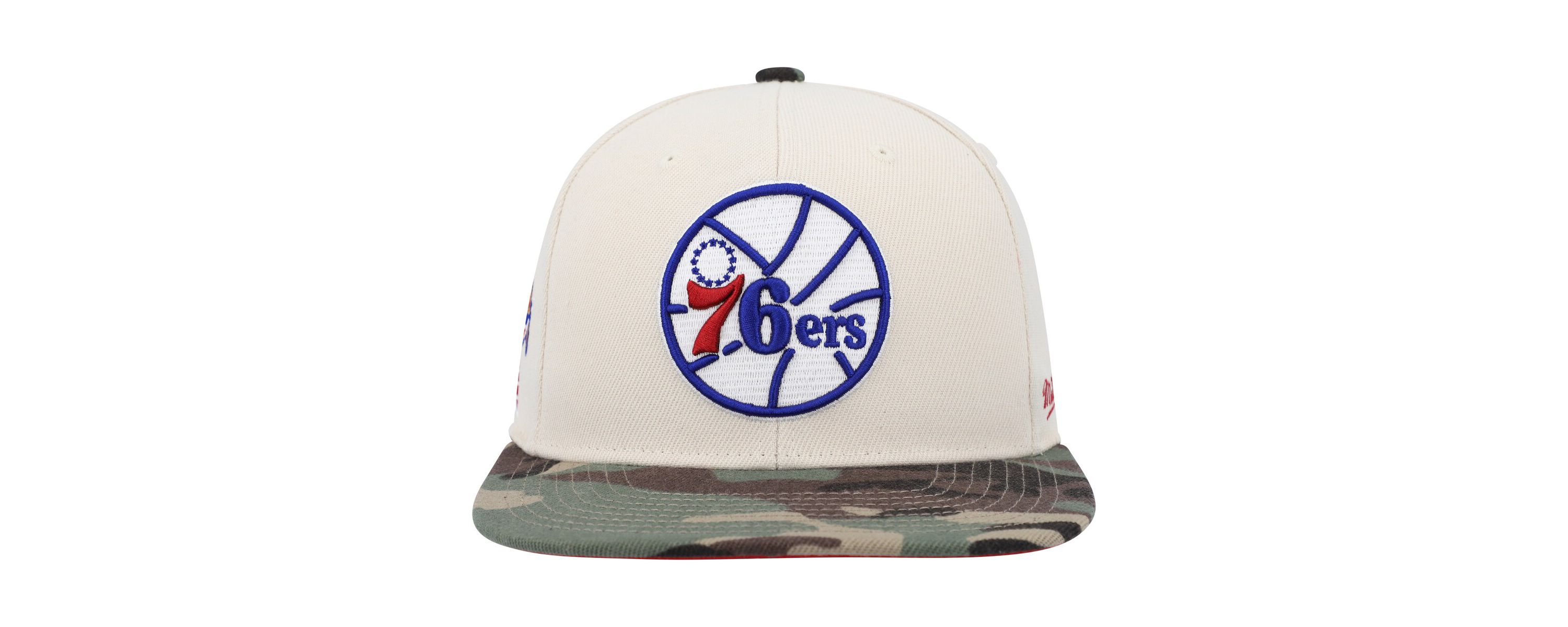 NBA Cream/Camo Philadelphia 76ers Hardwood Classics 1976 NBA All-Star Game Off Fitted Hat