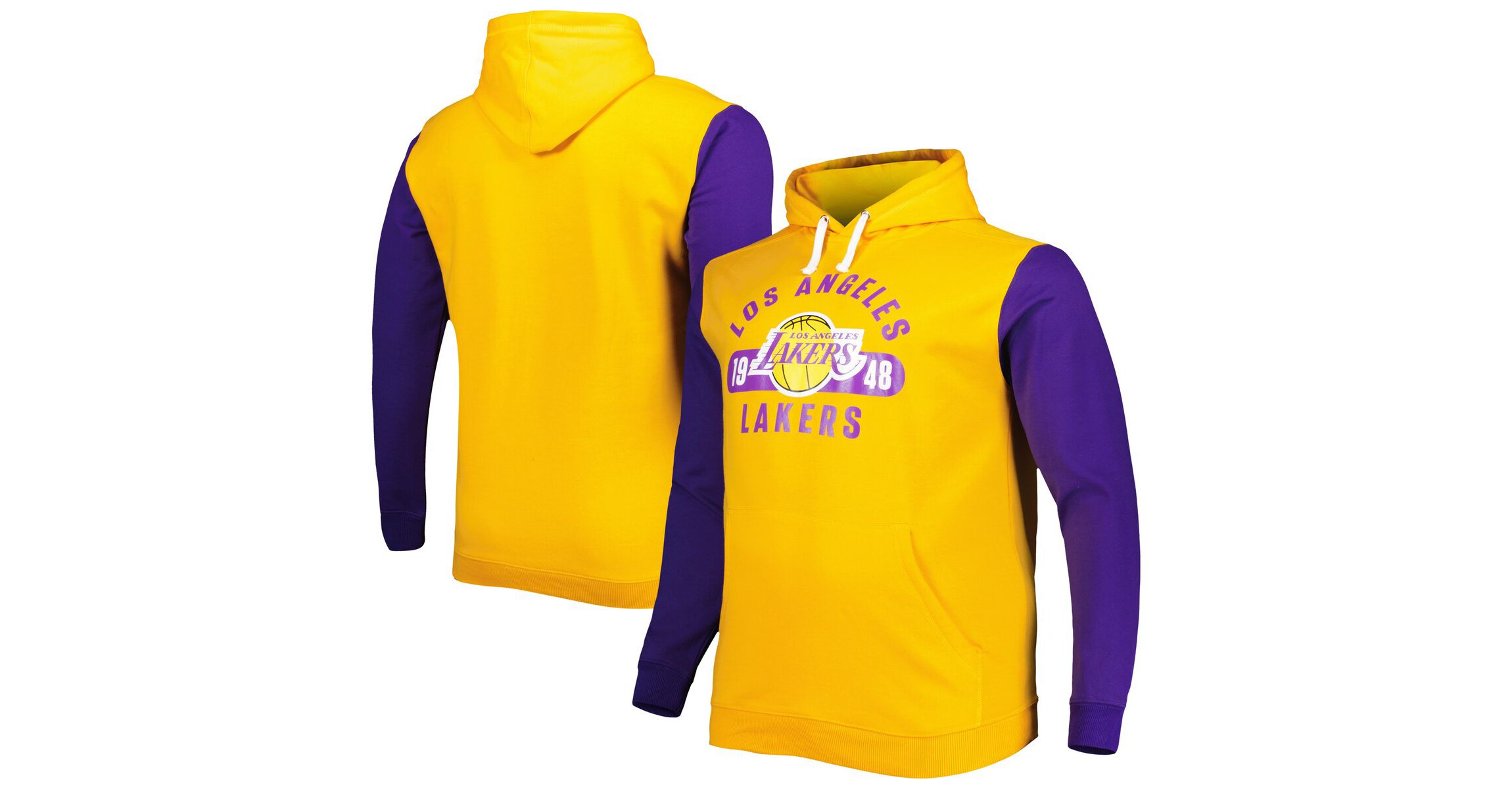 NBA Fanatics Los Angeles Lakers Big & Tall Bold Attack Pullover Hoodie