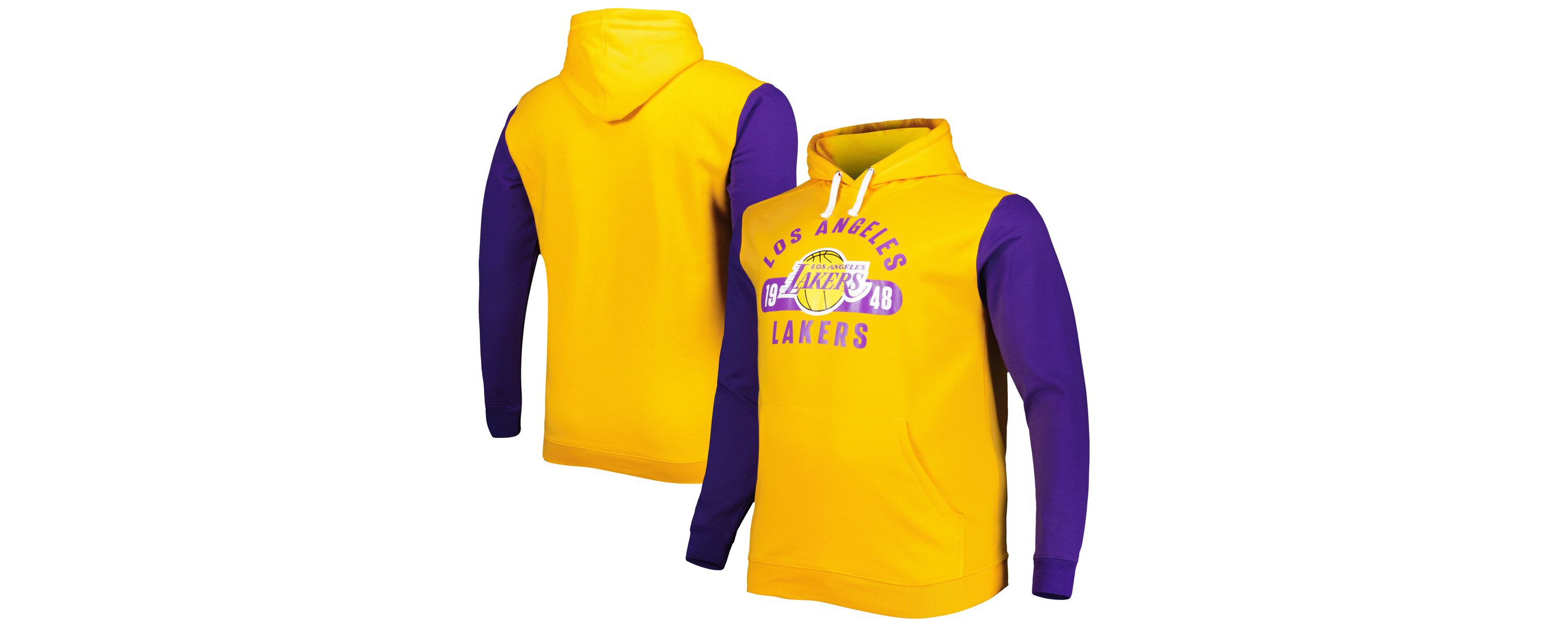 NBA Fanatics Los Angeles Lakers Big & Tall Bold Attack Pullover Hoodie