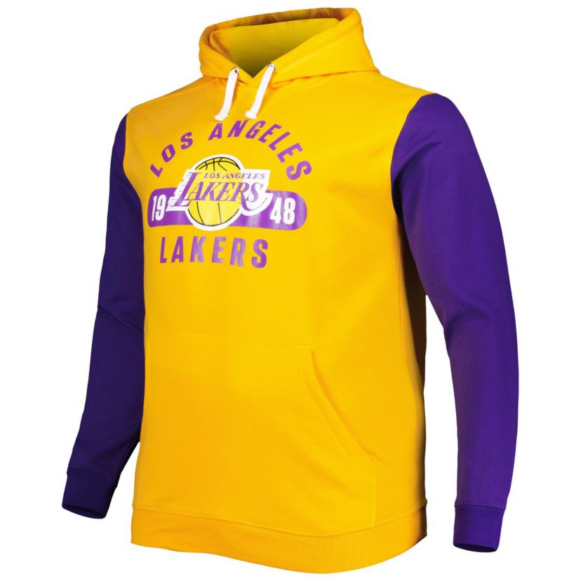 NBA Fanatics Los Angeles Lakers Big & Tall Bold Attack Pullover Hoodie
