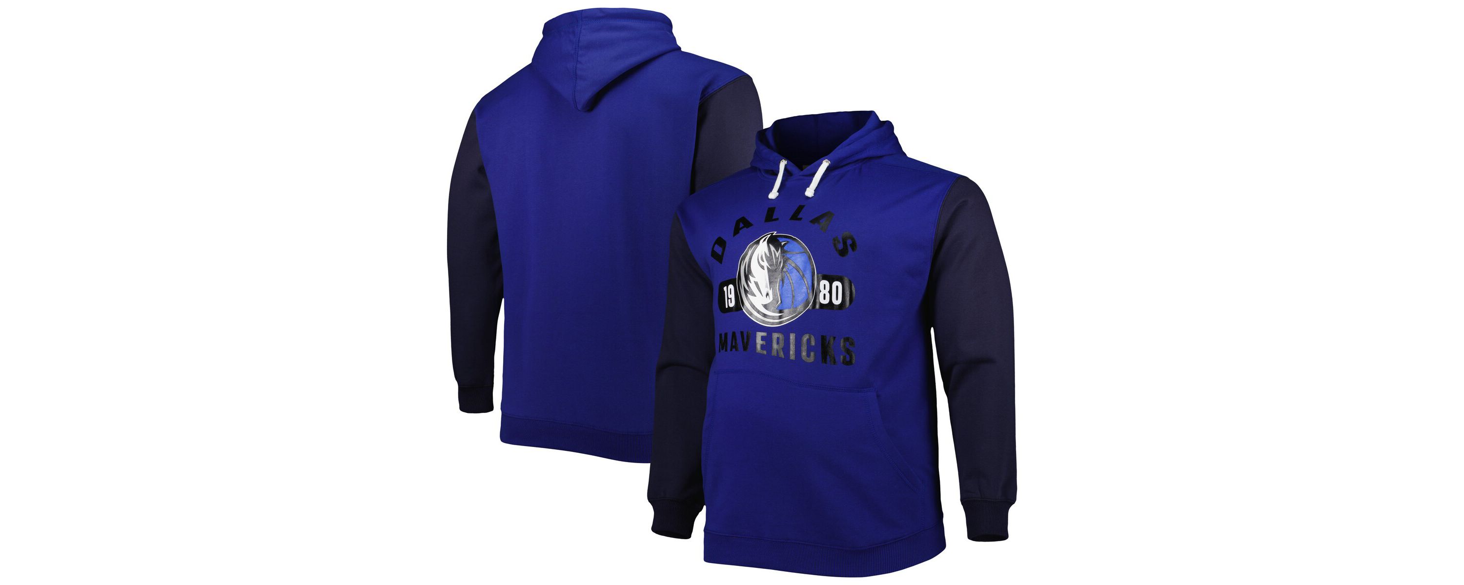 NBA Fanatics Blue/Navy Dallas Mavericks Big & Tall Bold Attack Pullover Hoodie