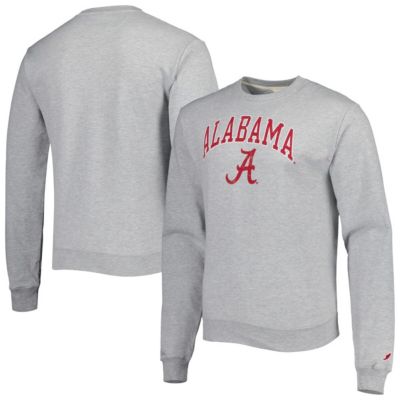 League Collegiate Wear Men's Alabama Crimson Tide NCAA Alabama Tide 1965 Arch Essential Lightweight Pullover Sweatshirt, Gray, Medium -  0196218449851