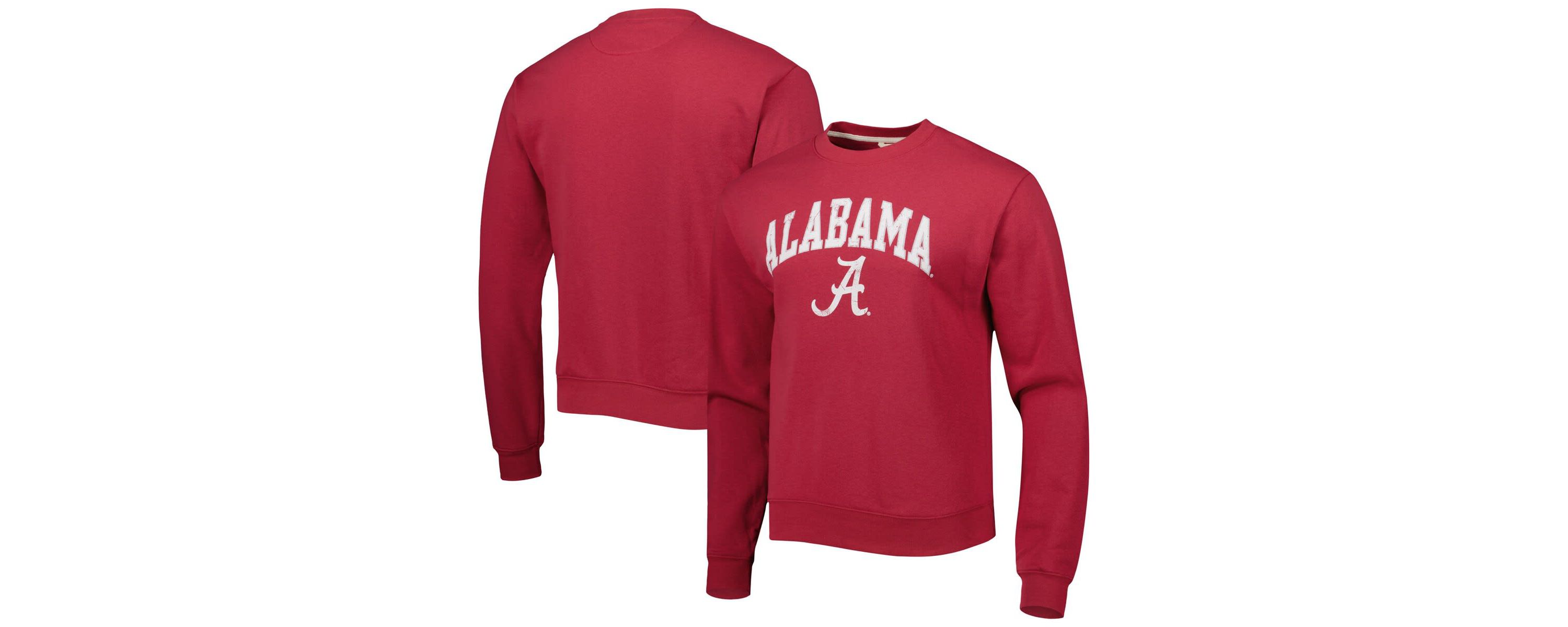Alabama Crimson Tide NCAA Alabama Tide 1965 Arch Essential Lightweight Pullover Sweatshirt