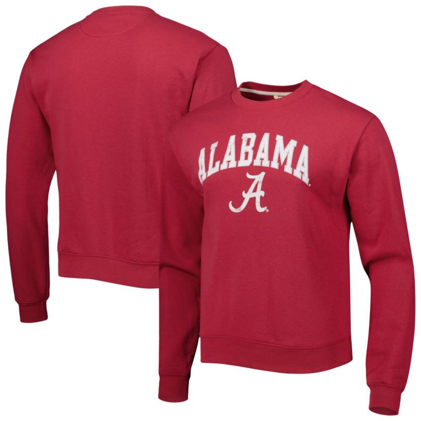 Alabama Crimson Tide NCAA Alabama Tide 1965 Arch Essential Lightweight Pullover Sweatshirt