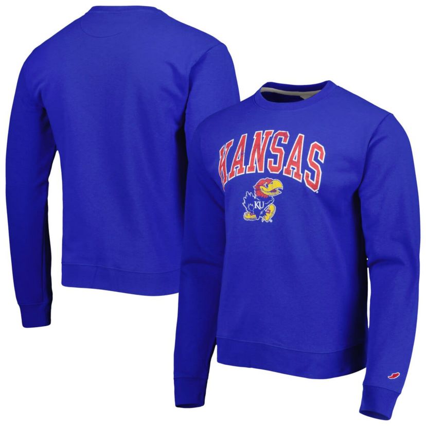 NCAA Kansas Jayhawks 1965 Arch Essential Lightweight Pullover Sweatshirt
