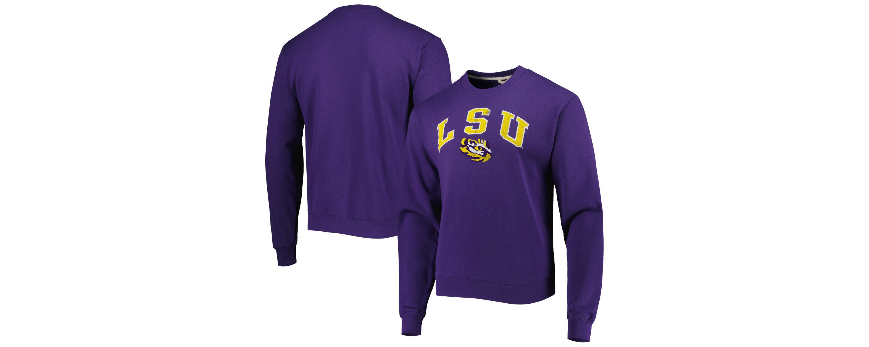 NCAA LSU Tigers 1965 Arch Essential Lightweight Pullover Sweatshirt