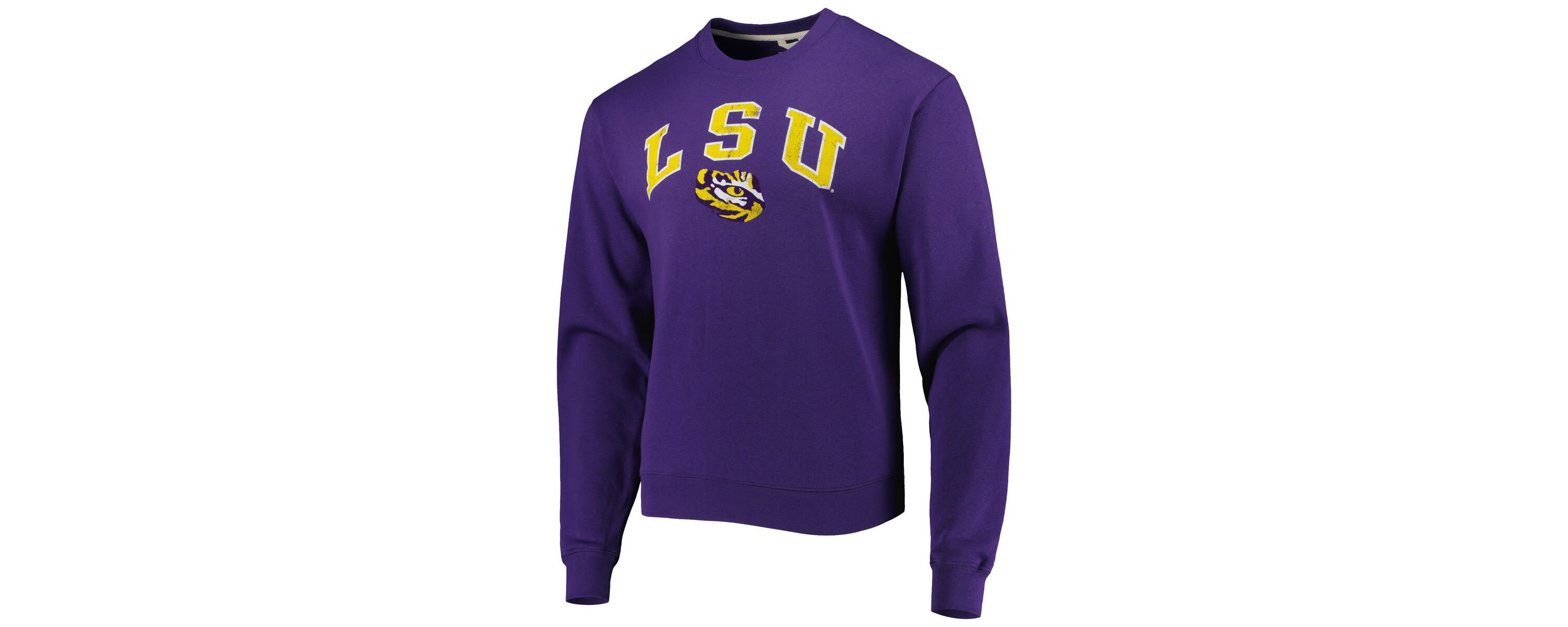 NCAA LSU Tigers 1965 Arch Essential Lightweight Pullover Sweatshirt